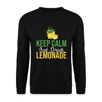 Limonade Geschenkideen - Unisex Pullover - Schwarz - Vorne - Alina (178cm) & Michal (187cm)