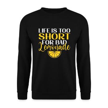 Limonade-Geschenk-Ideen - Unisex Pullover - Schwarz - Vorne - Alina (178cm) & Michal (187cm)