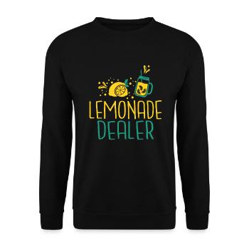 Limonade Geschenkideen - Unisex Pullover - Schwarz - Vorne - Alina (178cm) & Michal (187cm)