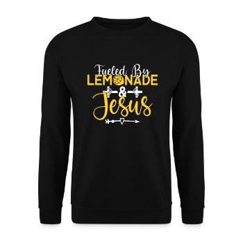 Limonade-Geschenk-Ideen - Unisex Pullover - Schwarz - Vorne - Alina (178cm) & Michal (187cm)