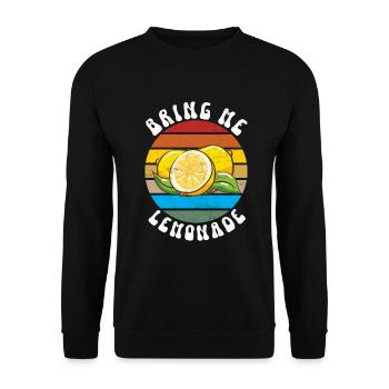 Limonade Geschenkideen - Unisex Pullover - Schwarz - Vorne - Alina (178cm) & Michal (187cm)