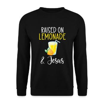 Limonade Geschenkideen - Unisex Pullover - Schwarz - Vorne - Alina (178cm) & Michal (187cm)