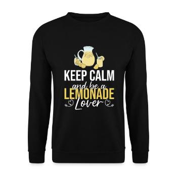 Limonade Geschenkideen - Unisex Pullover - Schwarz - Vorne - Alina (178cm) & Michal (187cm)