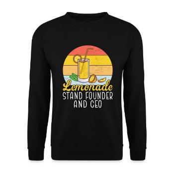 Limonade Geschenkideen - Unisex Pullover - Schwarz - Vorne - Alina (178cm) & Michal (187cm)