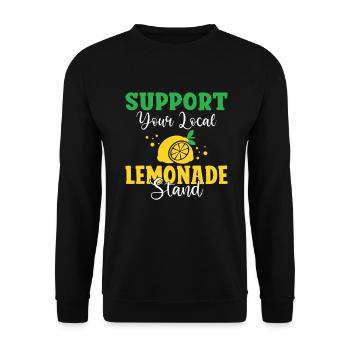 Limonade-Geschenk-Ideen - Unisex Pullover - Schwarz - Vorne - Alina (178cm) & Michal (187cm)