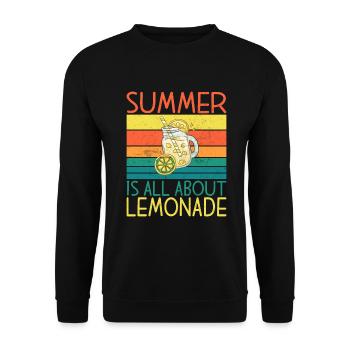 Limonade Geschenkideen - Unisex Pullover - Schwarz - Vorne - Alina (178cm) & Michal (187cm)