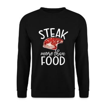 Steak Lover Steak Cadeau - Sweat-shirt Unisexe - noir - Devant - Alina (178cm) & Michal (187cm)