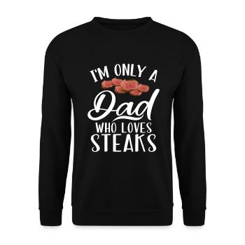 Steak Lover Steak Geschenk - Unisex Pullover - Schwarz - Vorne - Alina (178cm) & Michal (187cm)