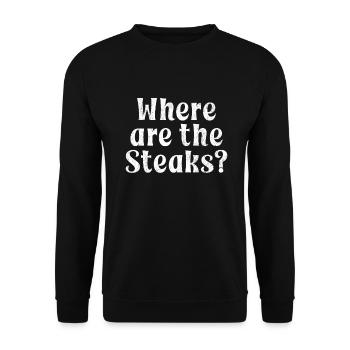 Steak Lover Steak Cadeau - Sweat-shirt Unisexe - noir - Devant - Alina (178cm) & Michal (187cm)