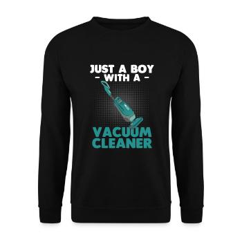 Vacuum cleaner cleaner tidying up housewife - Unisex Sweatshirt - black - Front - Alina (178cm) & Michal (187cm)