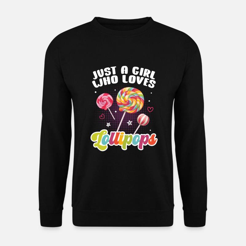 Lutscher Süßigkeiten Geschenk - Unisex Pullover - Schwarz