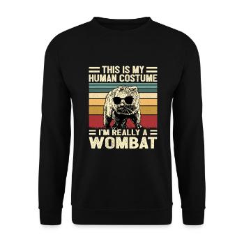 Wombat - Unisex Sweatshirt - black - Front - Alina (178cm) & Michal (187cm)