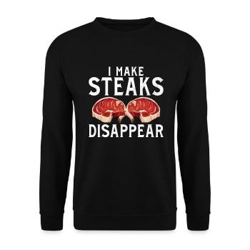 Steak Lover Steak Cadeau - Sweat-shirt Unisexe - noir - Devant - Alina (178cm) & Michal (187cm)