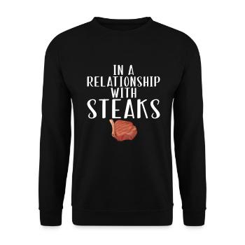 Steak Lover Steak Cadeau - Sweat-shirt Unisexe - noir - Devant - Alina (178cm) & Michal (187cm)