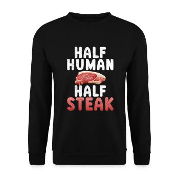 Steak Lover Steak Cadeau - Sweat-shirt Unisexe - noir - Devant - Alina (178cm) & Michal (187cm)