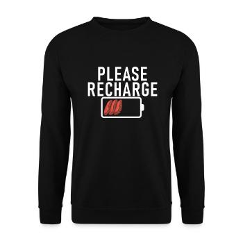 Steak Lover Steak Geschenk - Unisex Pullover - Schwarz - Vorne - Alina (178cm) & Michal (187cm)