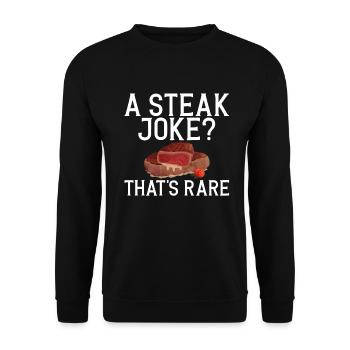 Steak Lover Steak Geschenk - Unisex Pullover - Schwarz - Vorne - Alina (178cm) & Michal (187cm)