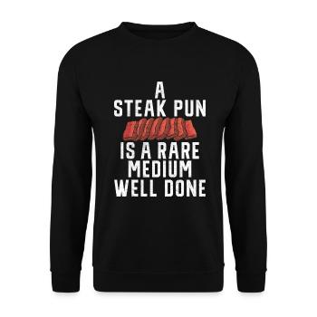 Steak Lover Steak Cadeau - Sweat-shirt Unisexe - noir - Devant - Alina (178cm) & Michal (187cm)