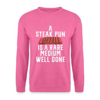 Steak Lover Steak Geschenk - Unisex Pullover - Pink - Vorne