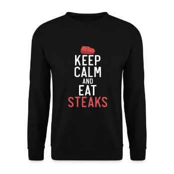 Steak Lover Steak Cadeau - Sweat-shirt Unisexe - noir - Devant - Alina (178cm) & Michal (187cm)