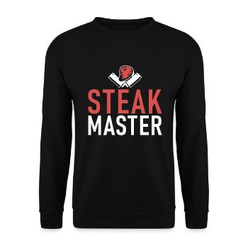 Steak Lover Steak Gift - Unisex Sweatshirt - black - Front - Alina (178cm) & Michal (187cm)