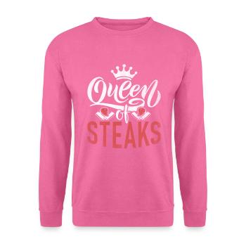 Steak Lover Steak Cadeau - Sweat-shirt Unisexe - rose - Devant