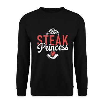 Steak Lover Steak Cadeau - Sweat-shirt Unisexe - noir - Devant - Alina (178cm) & Michal (187cm)
