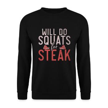 Steak Lover Steak Cadeau - Sweat-shirt Unisexe - noir - Devant - Alina (178cm) & Michal (187cm)