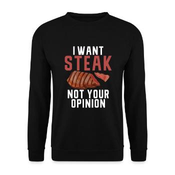 Steak Lover Steak Cadeau - Sweat-shirt Unisexe - noir - Devant - Alina (178cm) & Michal (187cm)