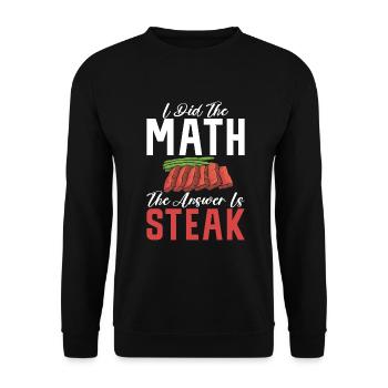 Steak Lover Steak Geschenk - Unisex Pullover - Schwarz - Vorne - Alina (178cm) & Michal (187cm)