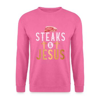 Steak Lover Steak Geschenk - Unisex Pullover - Pink - Vorne
