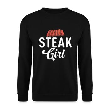 Steak Lover Steak Cadeau - Sweat-shirt Unisexe - noir - Devant - Alina (178cm) & Michal (187cm)