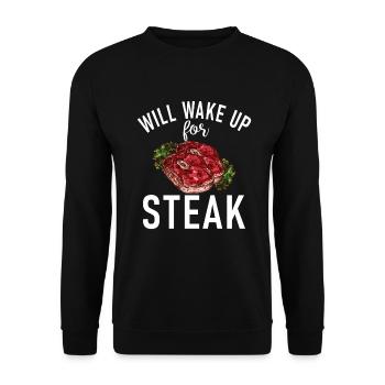 Steak Lover Steak Geschenk - Unisex Pullover - Schwarz - Vorne - Alina (178cm) & Michal (187cm)