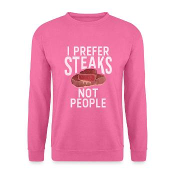 Steak Lover Steak Geschenk - Unisex Pullover - Pink - Vorne
