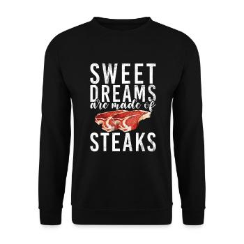 Cadeau de steak amateur de steak - Sweat-shirt Unisexe - noir - Devant - Alina (178cm) & Michal (187cm)