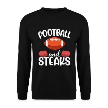 Steak Lover Steak Geschenk - Unisex Pullover - Schwarz - Vorne - Alina (178cm) & Michal (187cm)