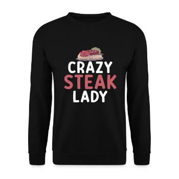 Steak Lover Steak Cadeau - Sweat-shirt Unisexe - noir - Devant - Alina (178cm) & Michal (187cm)