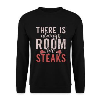 Steak Lover Steak Cadeau - Sweat-shirt Unisexe - noir - Devant - Alina (178cm) & Michal (187cm)