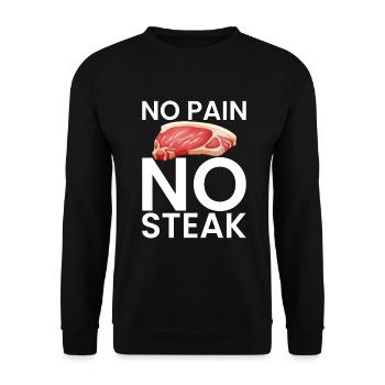 Steak Lover Steak Geschenk - Unisex Pullover - Schwarz - Vorne - Alina (178cm) & Michal (187cm)