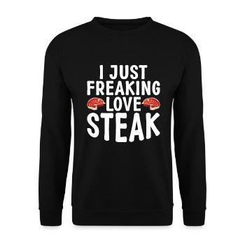 Steak Lover Steak Cadeau - Sweat-shirt Unisexe - noir - Devant - Alina (178cm) & Michal (187cm)