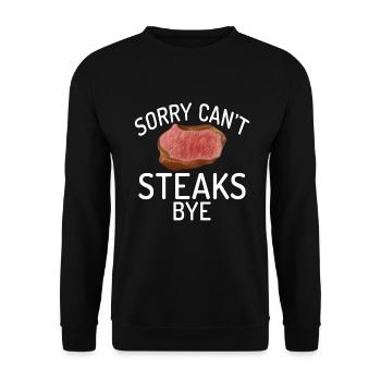 Steak Lover Steak Cadeau - Sweat-shirt Unisexe - noir - Devant - Alina (178cm) & Michal (187cm)
