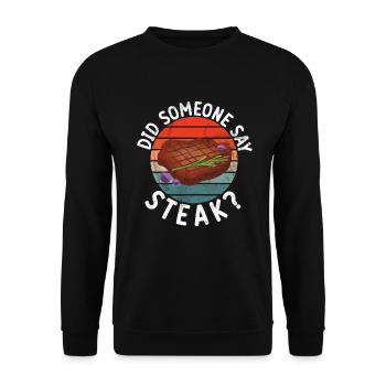 Steak Lover Steak Cadeau - Sweat-shirt Unisexe - noir - Devant - Alina (178cm) & Michal (187cm)