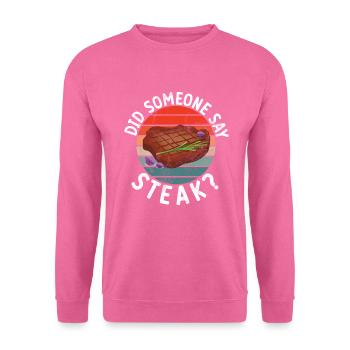 Steak Lover Steak Geschenk - Unisex Pullover - Pink - Vorne