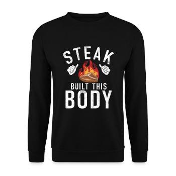 Steak Lover Steak Cadeau - Sweat-shirt Unisexe - noir - Devant - Alina (178cm) & Michal (187cm)