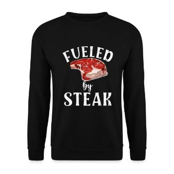 Cadeau de steak amateur de steak - Sweat-shirt Unisexe - noir - Devant - Alina (178cm) & Michal (187cm)