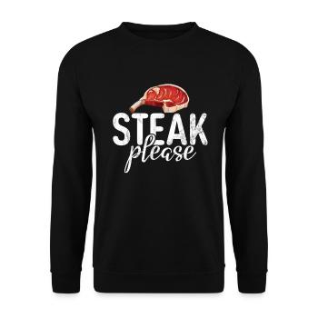 Steak Lover Steak Cadeau - Sweat-shirt Unisexe - noir - Devant - Alina (178cm) & Michal (187cm)