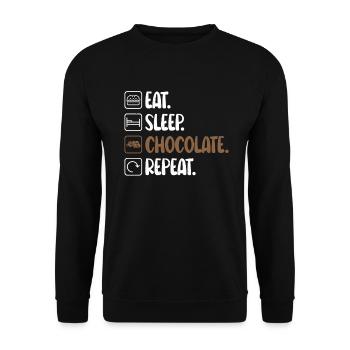 Chocolate Lover Gifts - Unisex Sweatshirt - black - Front - Alina (178cm) & Michal (187cm)