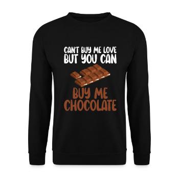 Cadeaux pour amateurs de chocolat - Sweat-shirt Unisexe - noir - Devant - Alina (178cm) & Michal (187cm)