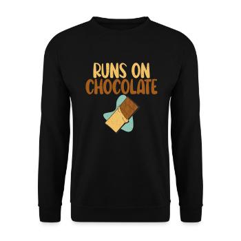 Cadeaux pour amateurs de chocolat - Sweat-shirt Unisexe - noir - Devant - Alina (178cm) & Michal (187cm)