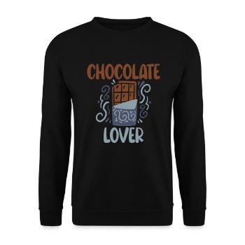 Chocolate Lover Gifts - Unisex Sweatshirt - black - Front - Alina (178cm) & Michal (187cm)